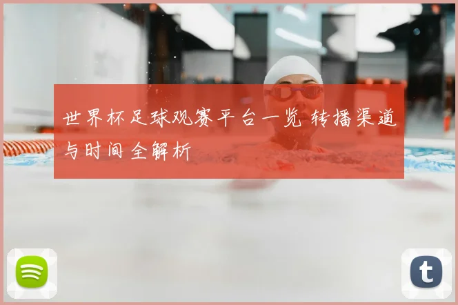 世界杯足球观赛平台一览 转播渠道与时间全解析
